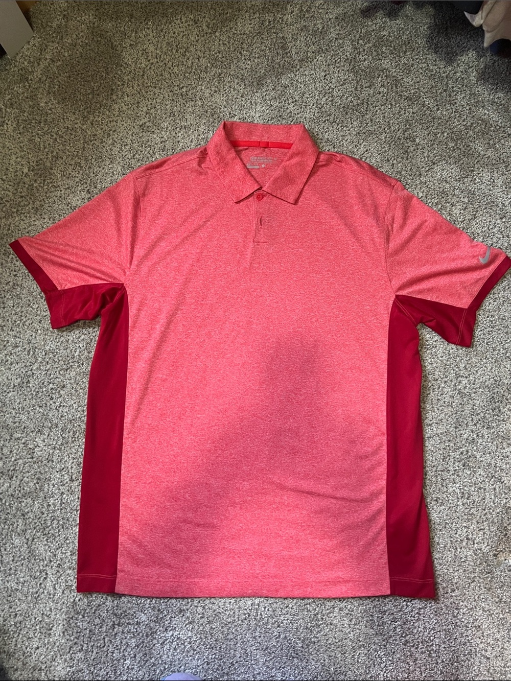 Nike Men's Heather, Nike golf with red Side Panels